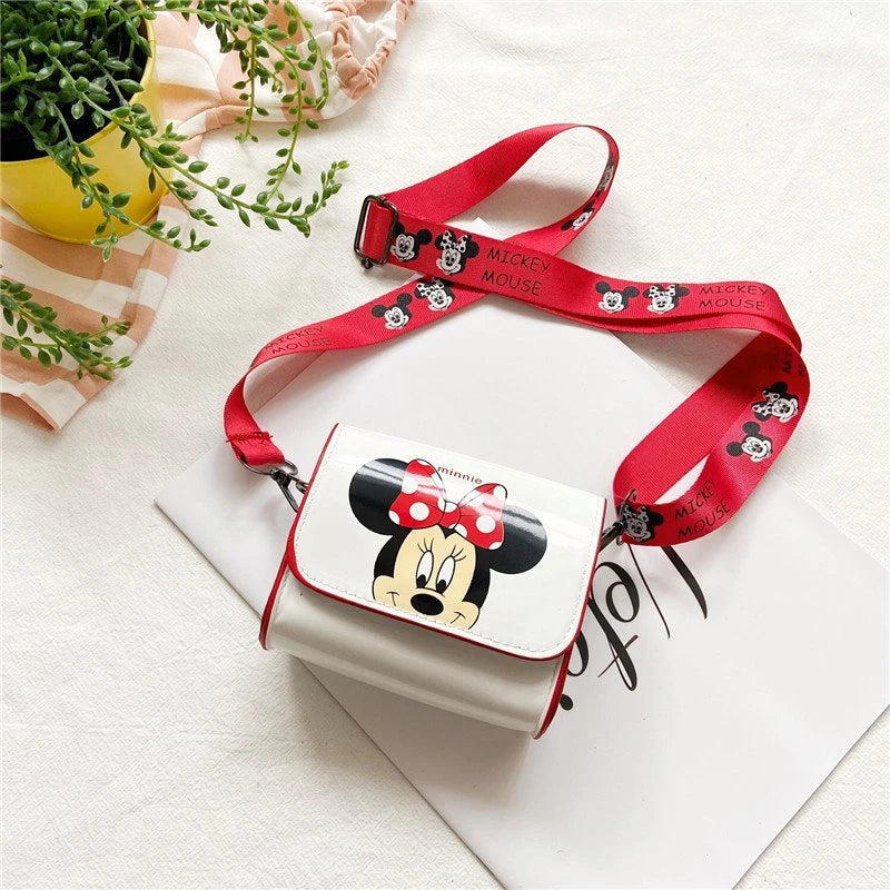 Mickey Minnie Mouse Stitch Children's Shoulder Bag Cute Cartoon Mini Crossbody Bag Boys Girls Bag Anime Fashion Zero Wallet