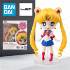 BANDAI Original MODEL KIT Figuarts Mini Sailor Moon Sailor Chibi Tsukino Usagi Hino Rei Anime Figure Model for Boys 100mm