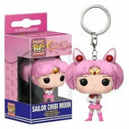 FUNKO POP Japanese Anime Sailor Moon & Sailor Chibi Moon Pocket Keychain Toy Action Figure Collectible Toys for Children Gift