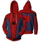 Marvel Spiderman Male Student New Cartoon Creative Anime Fashion Trend Cool Casual Comfortable Hooded Top Jacket Sweatshirt