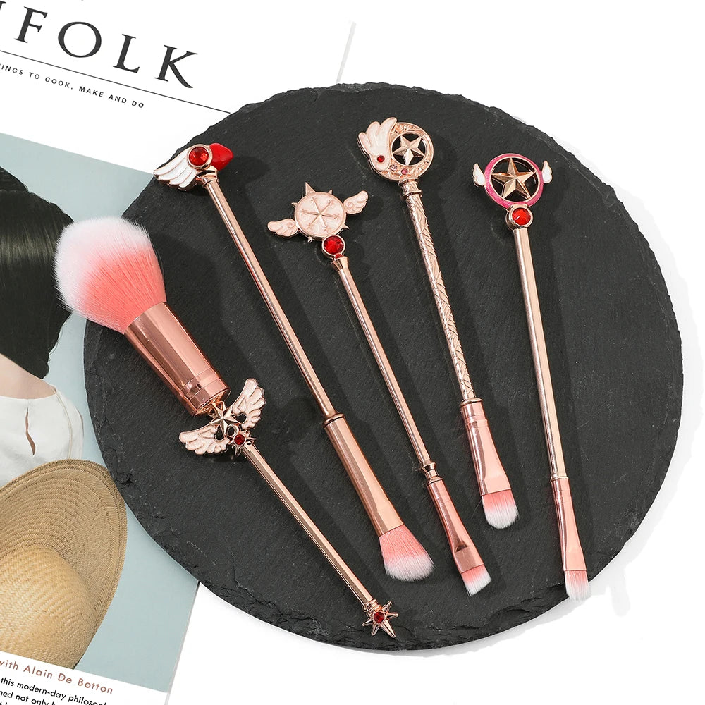 Sailor Moon Makeup Brushes Set Eye Shadow Foundation Women Cosmetic Brush Eyeshadow Blush Powder Blending Beauty Soft Tool