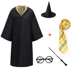 Adult Girls Hogwarts Cosplay Magic School Robes Cloak Slytherin Halloween Cape Boys Costume Women Men Uniform Scarf Tie Gifts