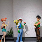 Pok é mon Xiaozhi Pikachu Xiaozhi Xiaogang Xiaoxia unprinted statue figurine model ornament