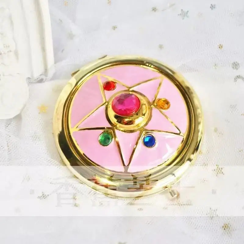 Sailor Moon R Moonlight Memory Series Crystal Star Case Cosmetic Make Up Compact Travel Folding MIRROR Sailor Moon Cosplay Box