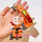 Dragon Ball Keychain Kawaii Vegeta Cartoon Bulma Piccolo Car Key Chain Backpack Pendant Keyring Gifts Accessories