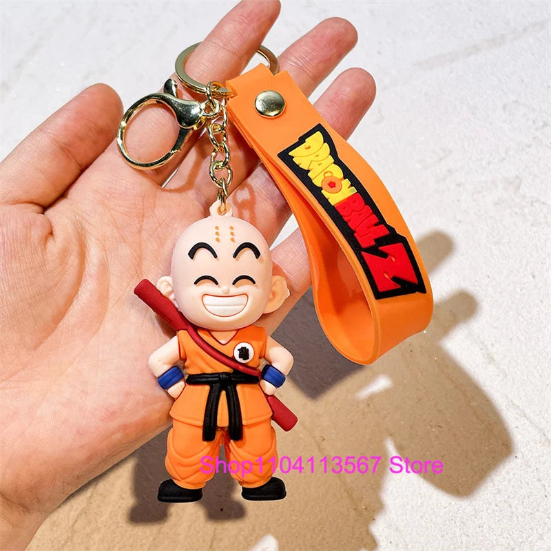 Dragon Ball Keychain Kawaii Vegeta Cartoon Bulma Piccolo Car Key Chain Backpack Pendant Keyring Gifts Accessories