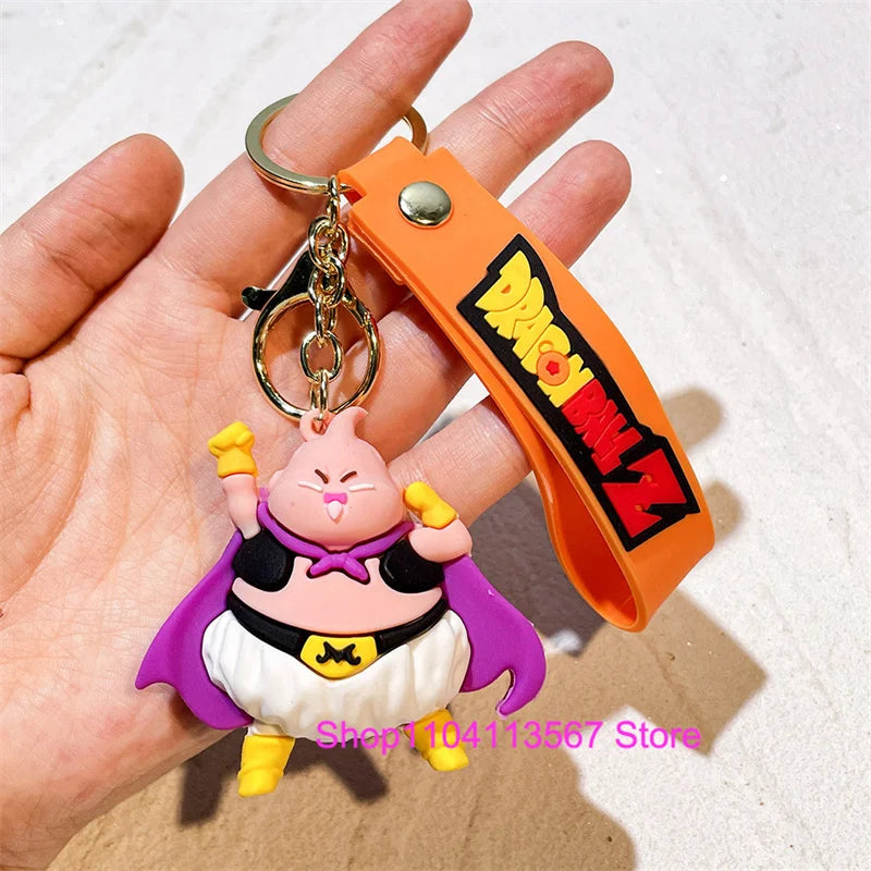 Dragon Ball Keychain Kawaii Vegeta Cartoon Bulma Piccolo Car Key Chain Backpack Pendant Keyring Gifts Accessories