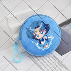 Sailors Moon Zipper Purses Small Bags Portable Coin Pouch Anime Children Round Wallet Cartoon Mini Storage Keychain Bag Kid Gift