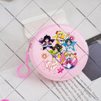 Sailors Moon Zipper Purses Small Bags Portable Coin Pouch Anime Children Round Wallet Cartoon Mini Storage Keychain Bag Kid Gift