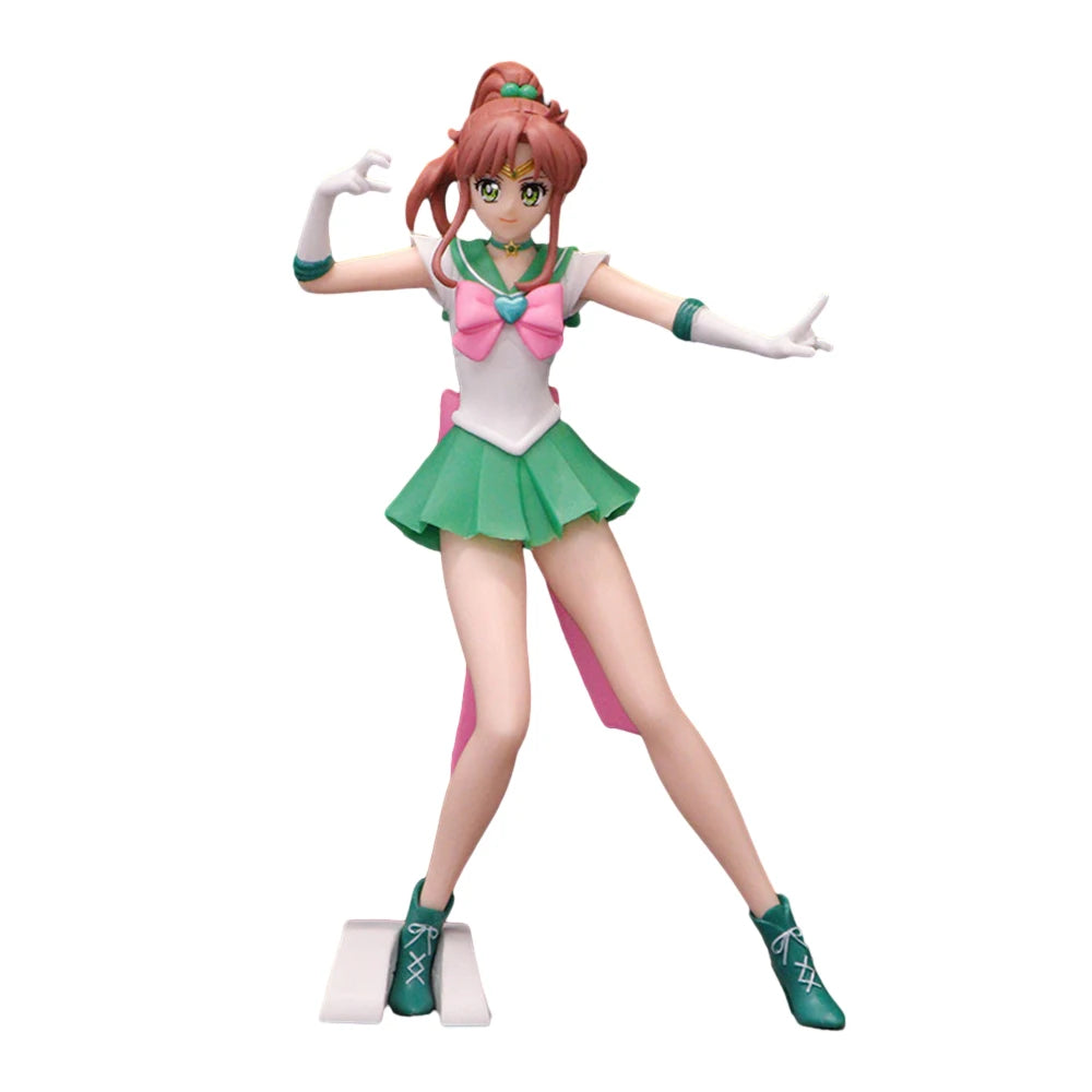23cm Sailor Moon Anime Figure Sailor Mars Mercury Jupiter Venus Saturn Action Figurine Model Kids Collectible Toys Birthday Gift