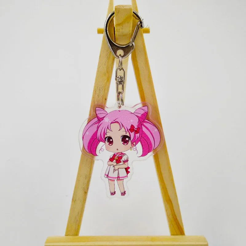Sailor Moon Acrylic Keychain Anime Accessory Usagi Tsukino Luna Artemis Charm