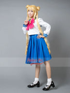 Anime Sailor Crystal Tsukino Usagi Cosplay Costume Women School JK Uniform