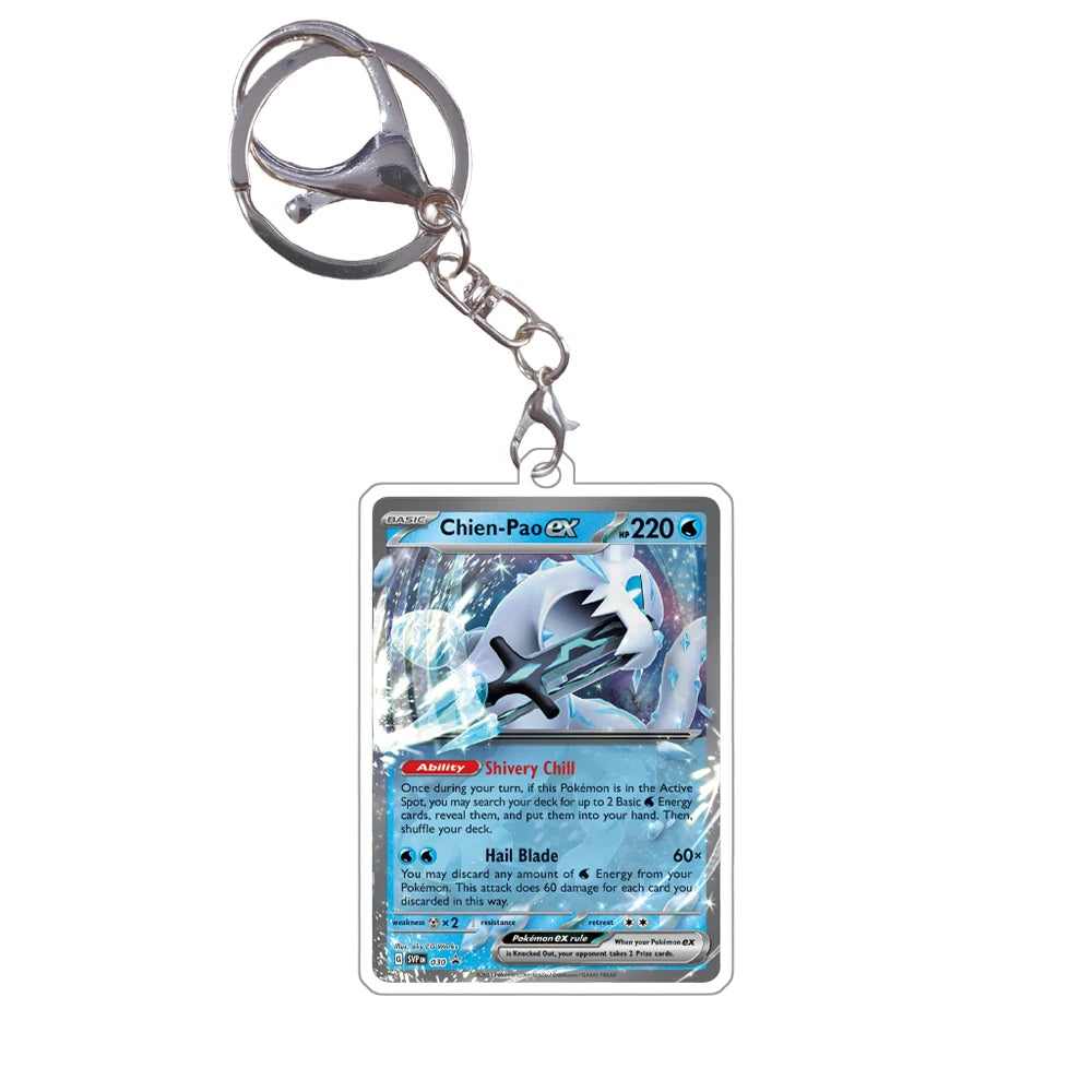 Pokemon Acrylic Small Cards Quaxly Fuecoco Sprigatito Double Sided Pendant Game Props Anime Characters Keychain Game Props Toys