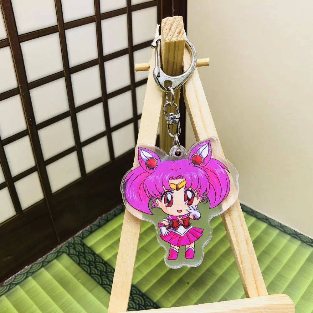Sailor Moon Acrylic Keychain Anime Accessory Usagi Tsukino Luna Artemis Charm