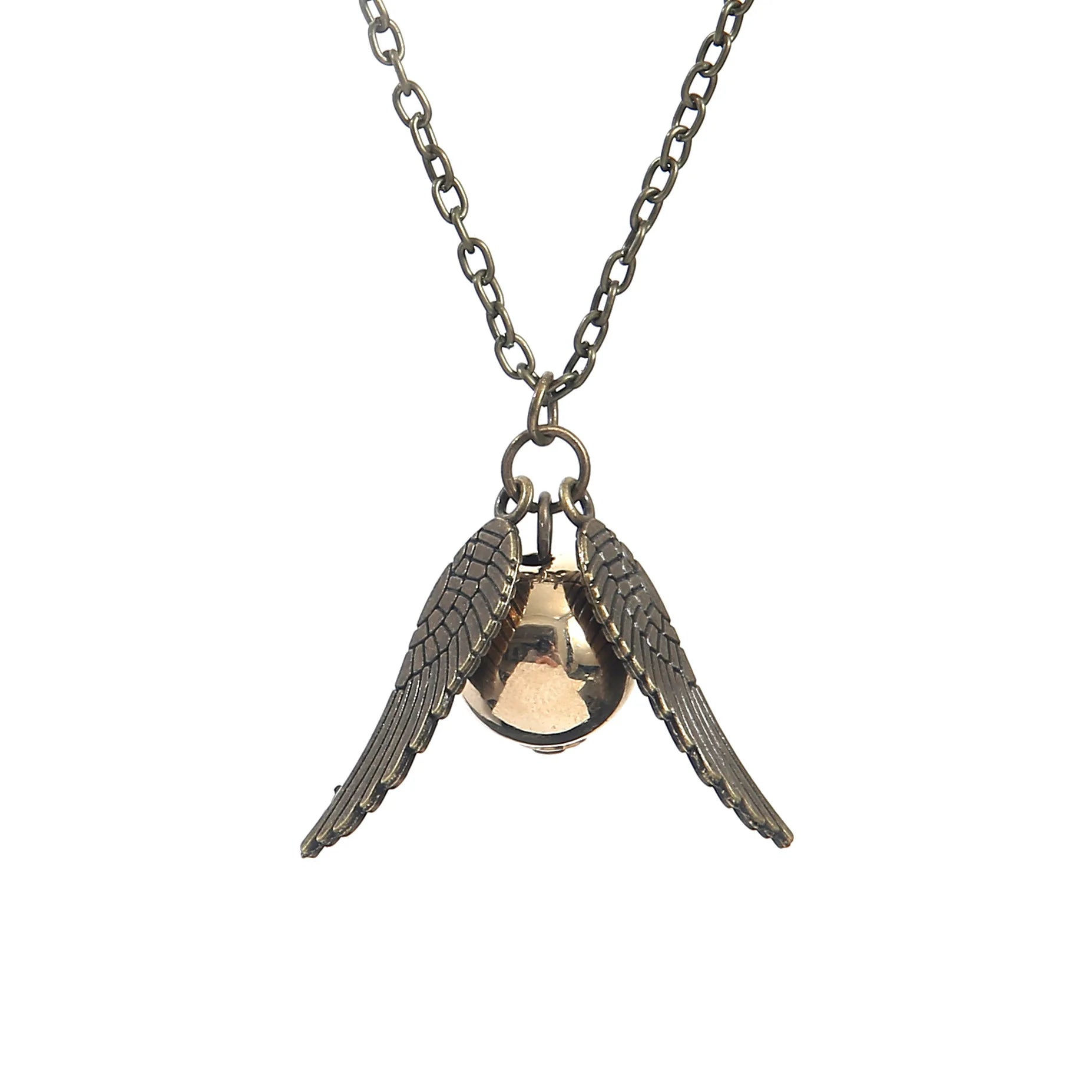 Starry Fleld  American Deathly Hallows Snitch Gold Necklace