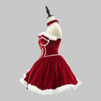 Christmas Party Dresses Santa Claus Cosplay Costumes Lolita Uniform Suit Red Skirt Cape New Year Clothes Xmas Gifts Plus Size