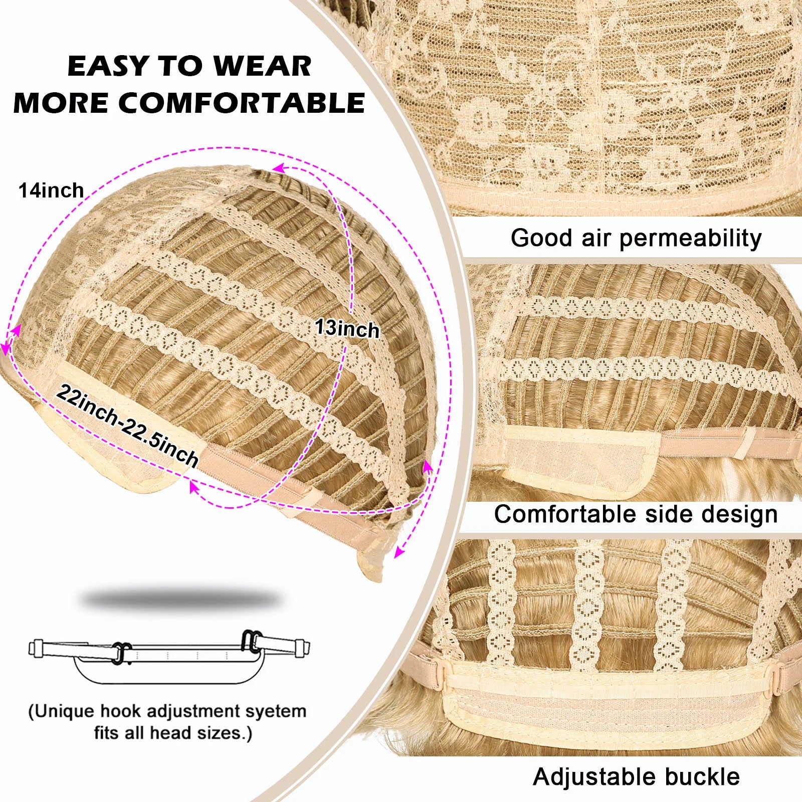 Cosplay Anime Wigs Sailor Moon Tsukino Usagi Long Curly Blonde Double Ponytail Synthetic Cosplay Wig with Rose net