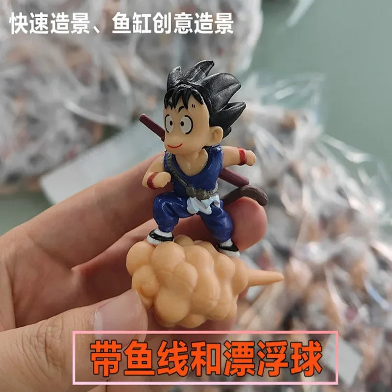 New Anime Dragon Ball Figure Son Goku Fish Tank Landscape Decoration Animation Dragon Ball Wukong Micro Landscape Gifts Kids Toy
