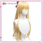Sailor Venus Cosplay Wigs Minako Aino Cosplay Wig Blonde Loose Wave Long Heat Resistant Synthetic Hair Wig + Wig Cap