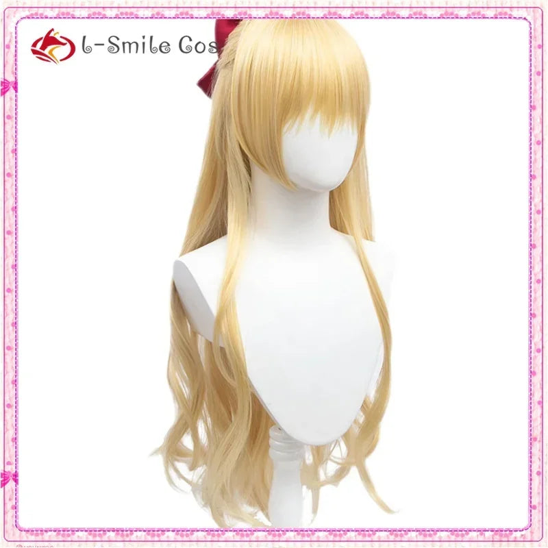 Sailor Venus Cosplay Wigs Minako Aino Cosplay Wig Blonde Loose Wave Long Heat Resistant Synthetic Hair Wig + Wig Cap