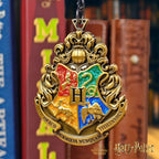 Genuine Harry Potter Metal Embossed Badge Keychains Cosplay Props Film Television Peripheral Backpack Hanging Ornaments Gifts