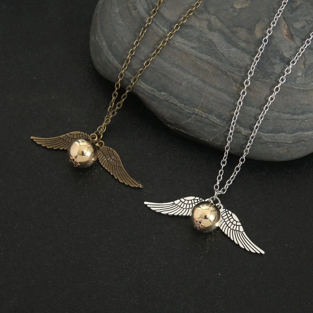 Starry Fleld  American Deathly Hallows Snitch Gold Necklace