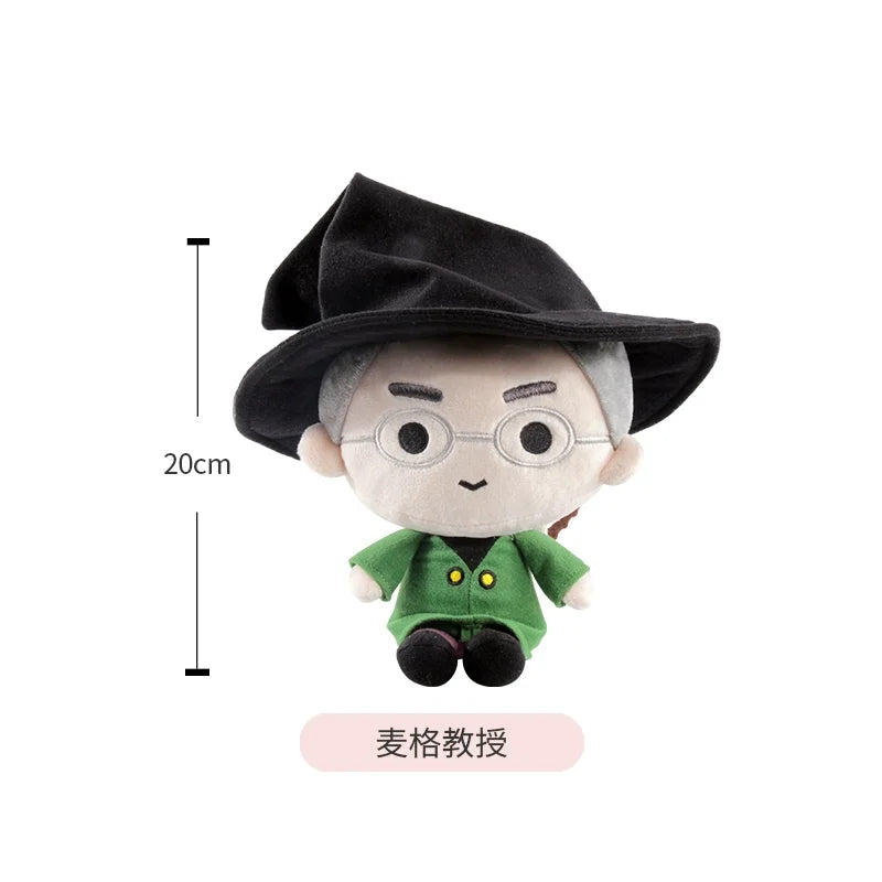 HUGKIS Official Harry Potter Mini Cotton Plush Doll 8inch/10inch, Anime Stuffed Figure with Keychain, Movie Character Doll