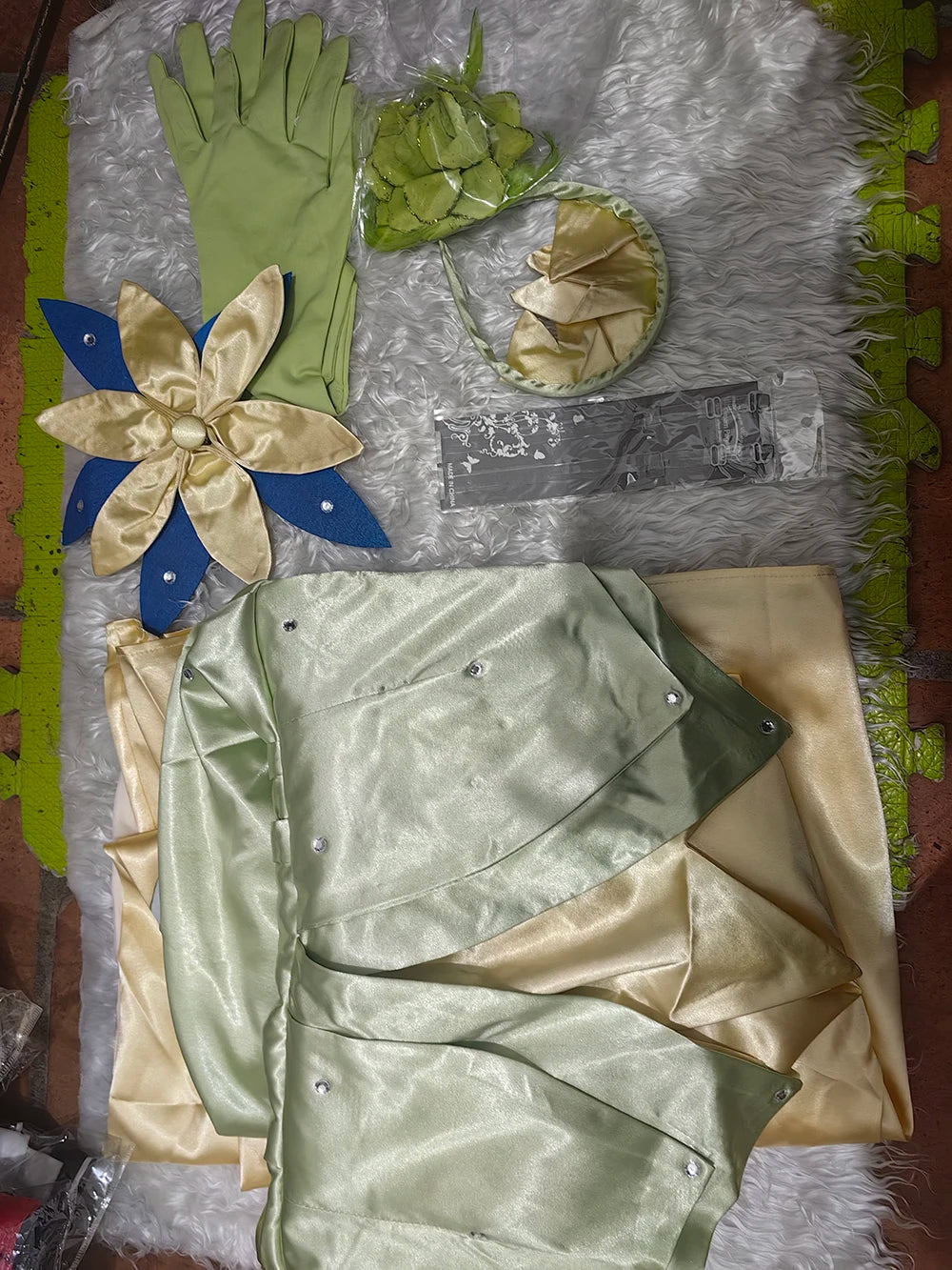 Princess Tiana Dress Cosplay Costume Carnival costume