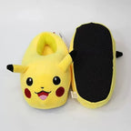 2022 New Animation Pokemon Pikachu Kawaii Winter Home Warm Cotton Slippers Lovely Indoor Plush  Shoes Parent-Child Styles Gift