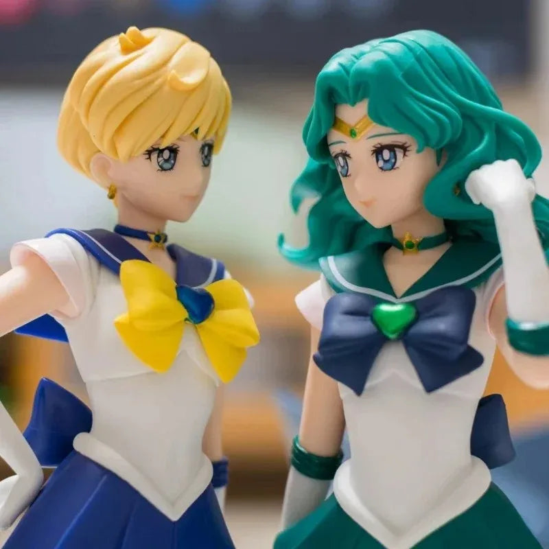 23cm Sailor Moon Anime Figure Sailor Mars Mercury Jupiter Venus Saturn Action Figurine Model Kids Collectible Toys Birthday Gift
