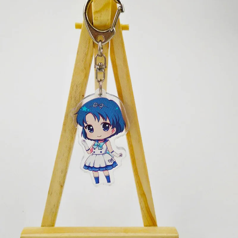 Sailor Moon Acrylic Keychain Anime Accessory Usagi Tsukino Luna Artemis Charm