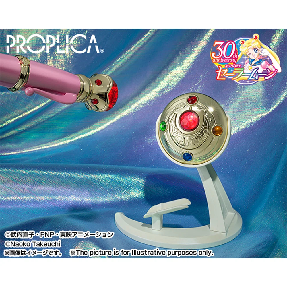 In Stock Original BANDAI PROPLICA Moon Stick Transformation Broochdisguise Pen Crystal Star Figure Anime Sailor Moon Model Toy