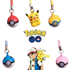 Mini Pikachu Pokeball Charms Cartoon Anime Peripheral Mobile Phone Chain DIY Fashion Cute Creative Decoration Phone Lanyard Gift
