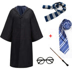 Adult Girls Hogwarts Cosplay Magic School Robes Cloak Slytherin Halloween Cape Boys Costume Women Men Uniform Scarf Tie Gifts