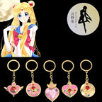 Anime Tsukino Usagi Little Rabbit Keychain Transformer Moon Messenger Mizuno Ami Hino Rei Role Playing Pendant Jewelry Necklace