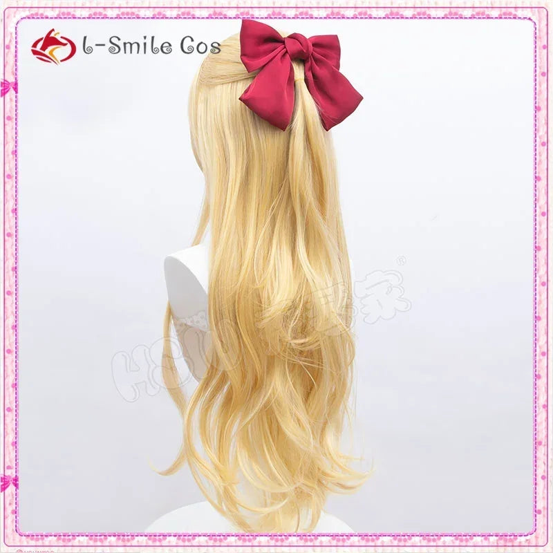 Sailor Venus Cosplay Wigs Minako Aino Cosplay Wig Blonde Loose Wave Long Heat Resistant Synthetic Hair Wig + Wig Cap