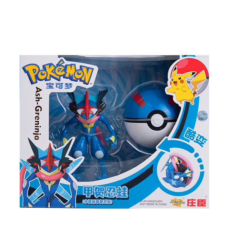 Genuine Pokemon Anime Figure Pikachu Gengar Charizard Gyarados Mew Dragonite Doll Model Children's Transformation Toy Gift Set