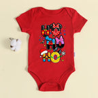 Christmas Newborn Baby Red Romper 100% Cotton Baby Mickey Print Infant Outfit Baby Girls Boys Bodysuit Disney Clothes Xmas Gift