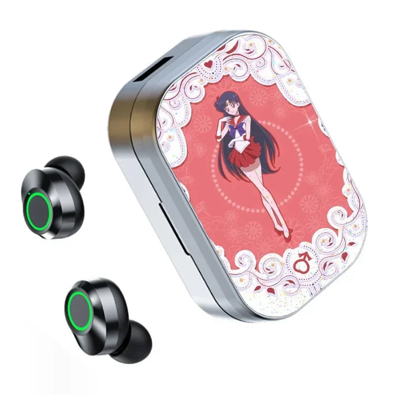 Sailor Moon Anime Wireless Bluetooth Headset Binaural Small In Ear Buds Sports Stereo Bass TWS Earbuds Sports Earbuds for Phone
