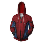 Marvel Spiderman Male Student New Cartoon Creative Anime Fashion Trend Cool Casual Comfortable Hooded Top Jacket Sweatshirt