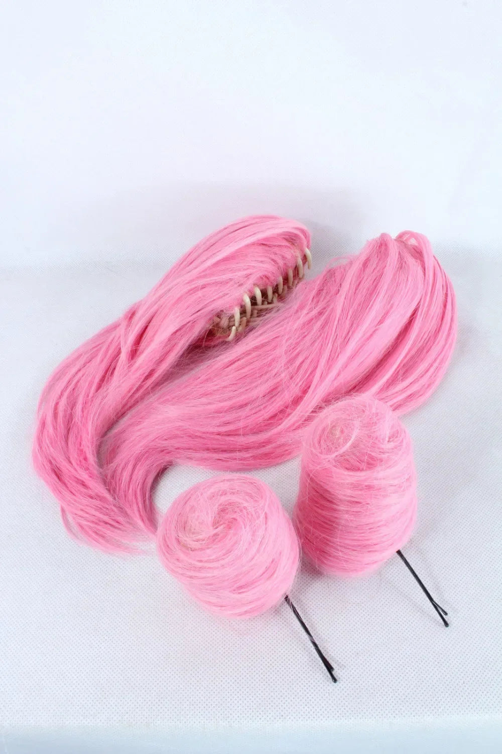 New chibi moon Cosplay Wigs Pink Chibiusa Wigs Heat Resistant Synthetic Hair Perucas Cosplay Wig + Wig Cap