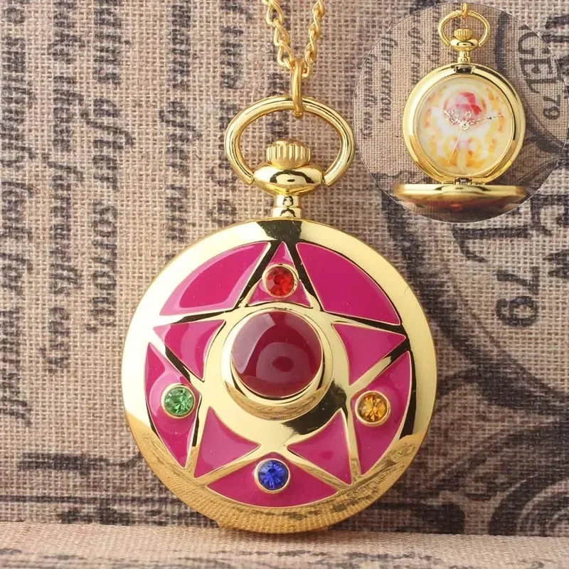 Sailor Moon Moon Prism Pocket Watch Second Generation Lifewith sailor moon Card Captor Sakura cartoon accessories holiday gift