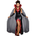 Cosplay Witch Dress Cloak Women Patent Leather Prom Magic Vampire Female Costumes Role Playing Halloween Costume