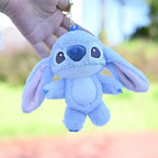 Cartoon Stitch/Angel Plush Keychain Soft Toy Cute Stuffed Animal Pendant Gift Doll Charm Kids Birthday Present Disney