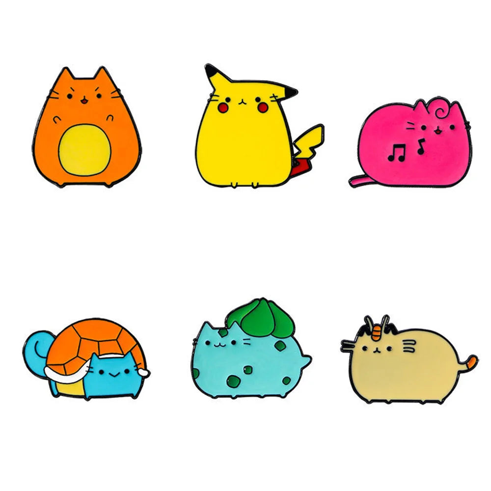 Pokemon Pikachu Anime Brooch For Backpacks Enamel Pin Metal Brooch Pin For Women Badges Pin Brooches Jewelry Accessories