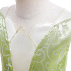 Tiana Costume Girls Cosplay Princess Dress Up Children Carnival Party Vestidos Kids Green Sleeveless Elegant Dresses