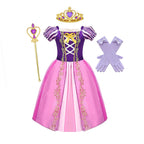 Princess Girl Dress Rapunze Costume For Kids Girl Halloween Cosplay Birthday Party Dresses Gowns Children Clothes Outfit