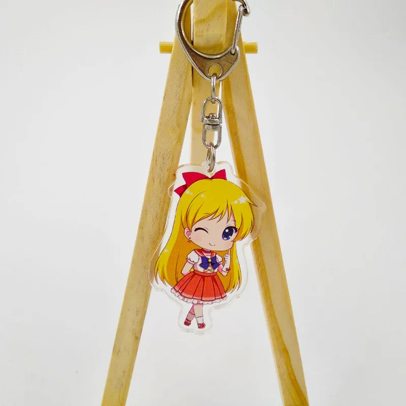 Sailor Moon Acrylic Keychain Anime Accessory Usagi Tsukino Luna Artemis Charm