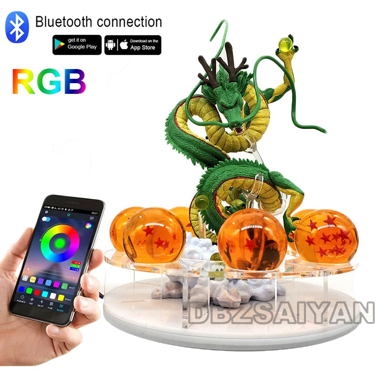 Anime Dragon Ball Z Shenron Lamp Super Saiyan Goku Action Figure Dragon Ball shenlong Model light Base Collection Gift