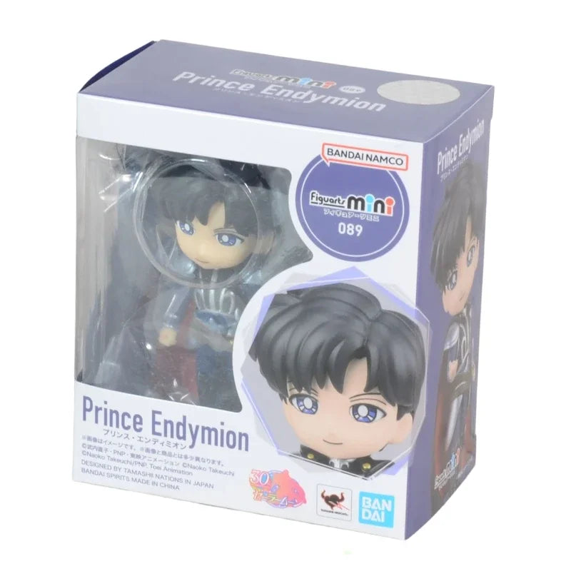 In Stock Bandai Figuarts Mini Sailor Moon Princess Serenity Prince Endymion Anime Action Figure Toy Gift Model Collecting Hobby